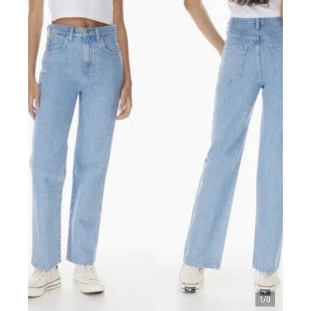Sunday Best Aritzia Jeans Sz 8 Cowboy Light Blue Straight Leg Jeans
